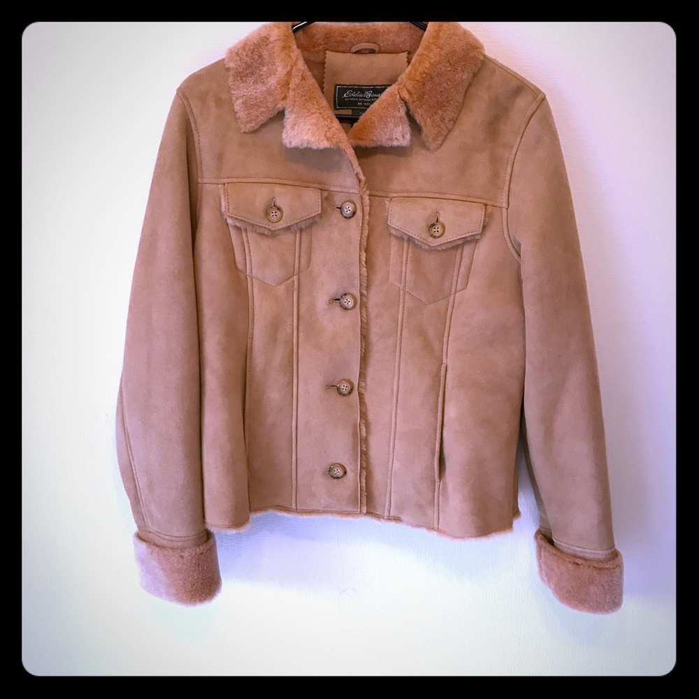 NWT Eddie Bauer 100% genuine lamb leather coat